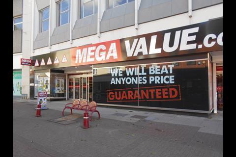 Mega Value shop window